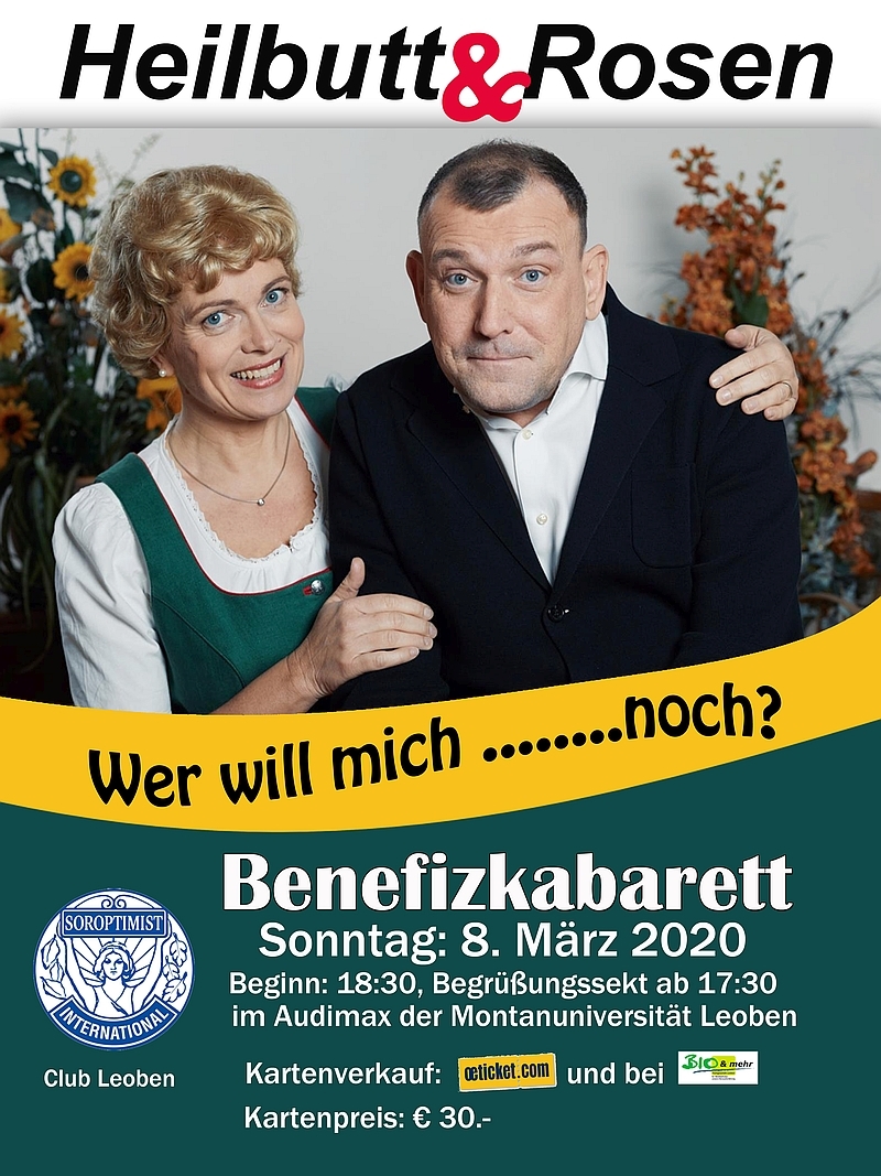 Benefizkabarett zum Weltfrauentag am Sonntag, den 8. März 2020: