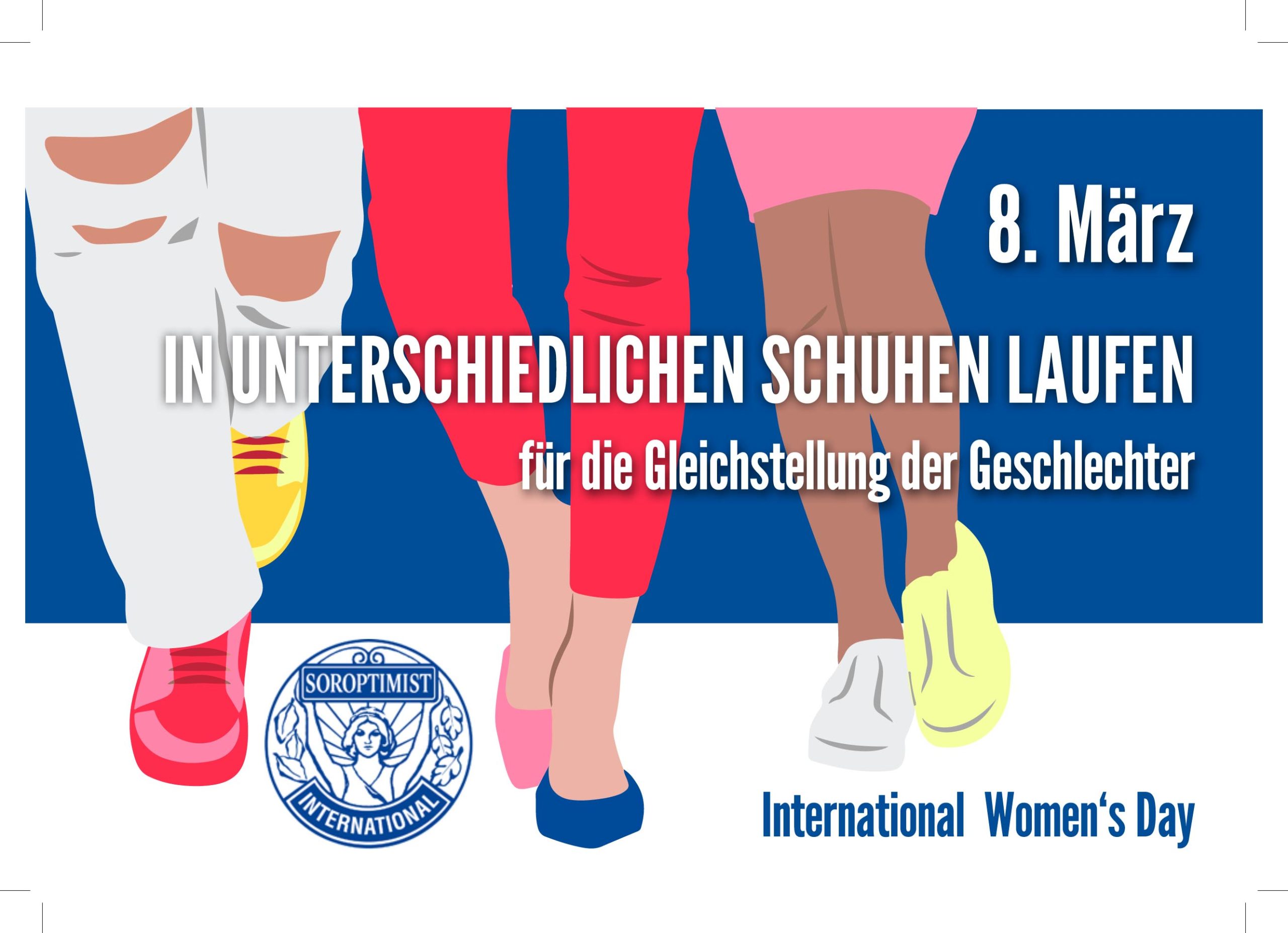 Am Weltfrauentag gehen wir in unterschiedlichen Schuhen